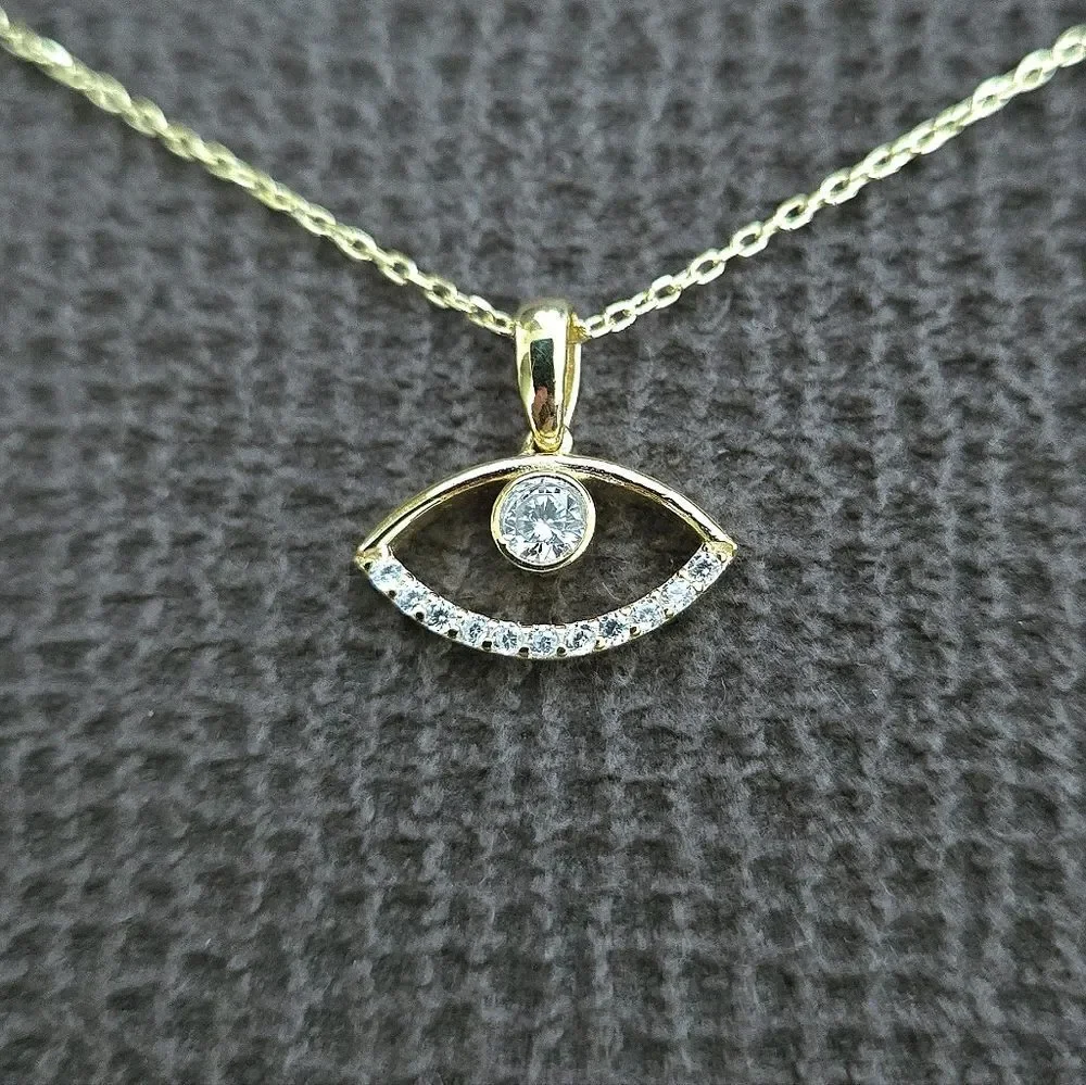 Fancy Silver🤍 Evil Eye🧿 Pendant Necklace